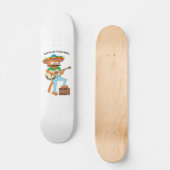 "Cinco de Meow" Gesang Cartoon Mustache Cat Skateboard (Vorderseite)