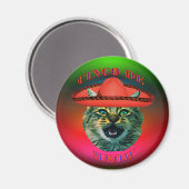 Cinco De Meow Gray Cat Cinco De Mayo Mexico Refrig Magnet (Vorderseite/Rückseite)