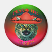Cinco De Meow Gray Cat Cinco De Mayo Mexico Refrig Magnet (Vorne)