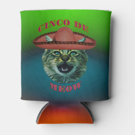 Cinco De Meow Gray Cat Cinco De Mayo Mexiko Dosenkühler
