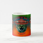 Cinco De Meow Gray Cat Cinco De Mayo Mexiko Kaffeetasse (Mittel)