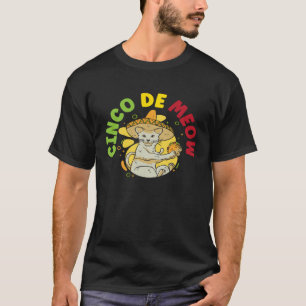 Cinco de Meow Katze  Mexiko Stolz Mexikanisch Cinc T-Shirt