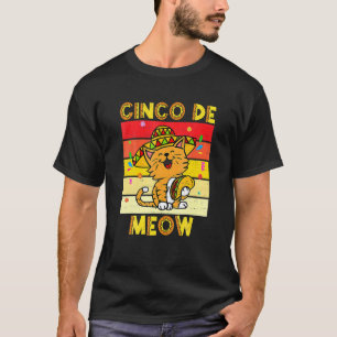 Cinco De Meow Katze Sombrero Cinco De Mayo Mexikan T-Shirt