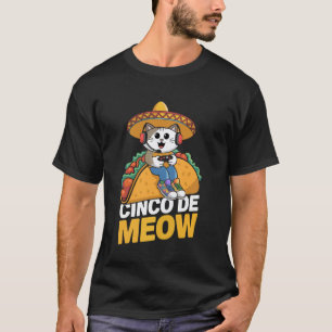 Cinco de Meow Lustige Katzen-Gamer-Taco-Party Humo T-Shirt