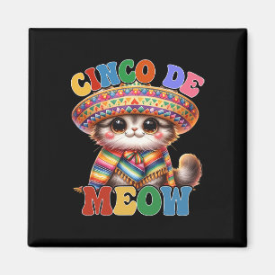 Cinco De Meow Lustige Süße Katze Mit Sombrero Cinc Magnet