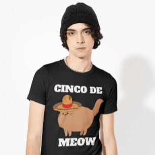 CINCO DE MEOW LUSTIGES KATZEN T-SHIRT T-SHIRTS
