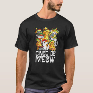 Cinco De Meow Mayo Katze Sombrero Mexikanischer Ta T-Shirt