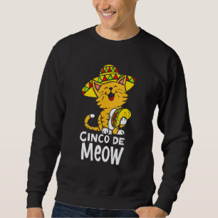Cinco De Meow Niedlich Cinco De Mayo Sombrero Cat Sweatshirt