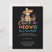 Cinco De Meowo Fun Cat Fiesta Party Time Einladung (Vorderseite)