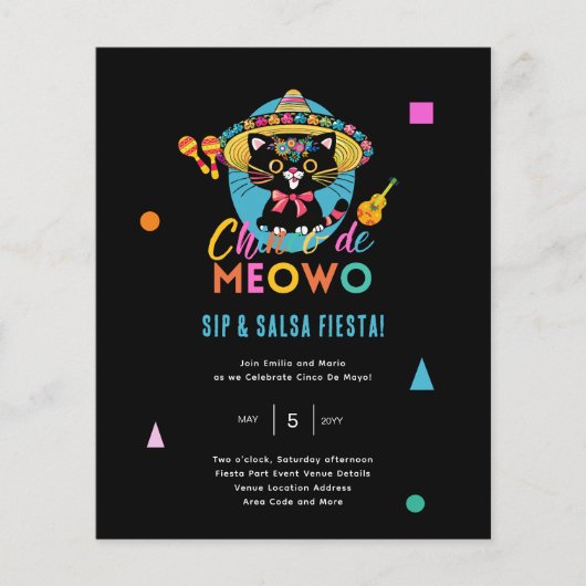 Cinco De Meowo Fun Fiesta Cat Mayo Party (Vorderseite)