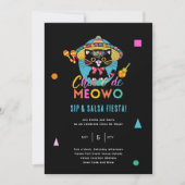 Cinco De Meowo Fun Fiesta Cat Mayo Party Einladung (Vorderseite)