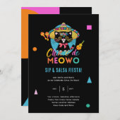 Cinco De Meowo Fun Fiesta Cat Mayo Party Einladung (Vorne/Hinten)