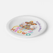 Cinco De Meowo Niedlich Cat Fiesta Party Custom Pappteller (Schrägansicht)