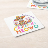 Cinco De Meowo Niedlich Cat Fiesta Party Custom Rechteckiger Pappuntersetzer (angewinkelt)