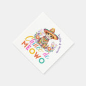 Cinco De Meowo Niedlich Cat Fiesta Party Custom Serviette (Ecke)