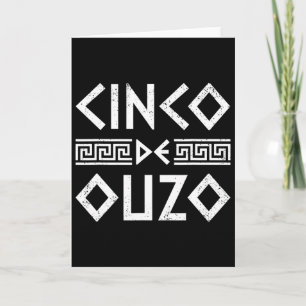 Cinco De Ouzo Retro Lustig Griechisch Ostern Cinco Karte