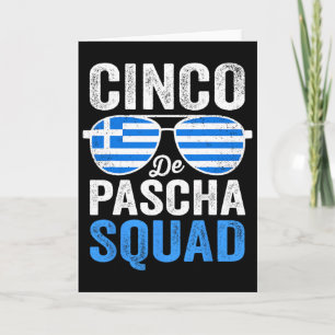 Cinco De Pascha Squad Griechenland Flagge Griechis Karte
