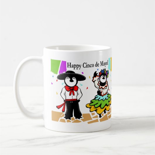Cinco de Penguinos Kaffeetasse (Links)