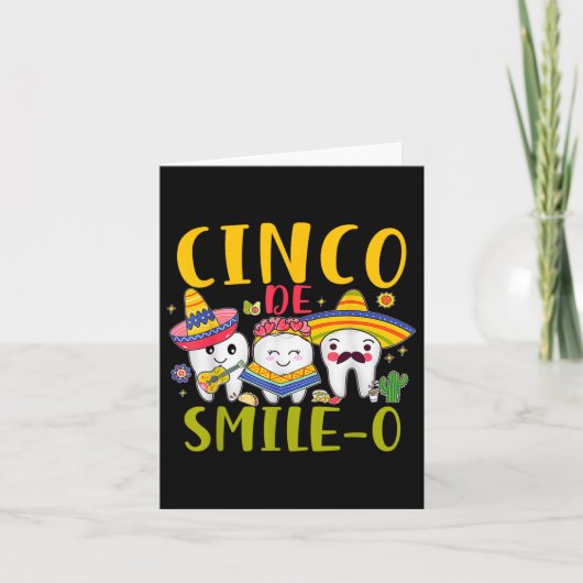 Cinco De Smile O Cinco De Mayo De Mayo Karte (Vorderseite)