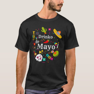 Cinco Drinko De Mayo Men Frauen trinken Tequila Ma T-Shirt