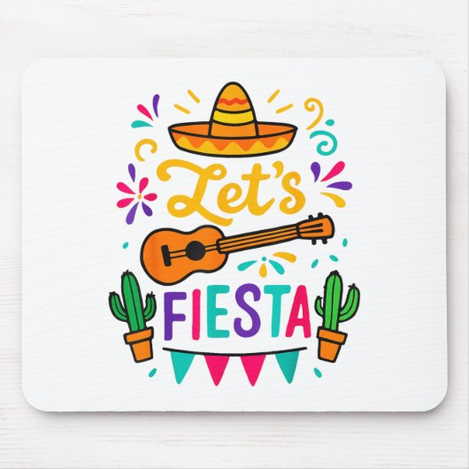 Cinco Mayo Lass uns Fiesta Kleinkind Mädchen Junge Mousepad (Vorne)