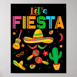 Cinco Mayo Lass uns Party Kleinkind Mädchen Junge Poster