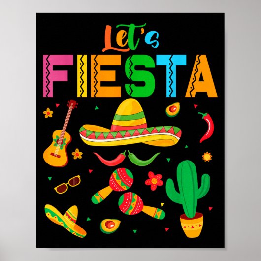 Cinco Mayo Lass uns Party Kleinkind Mädchen Junge Poster (Vorne)