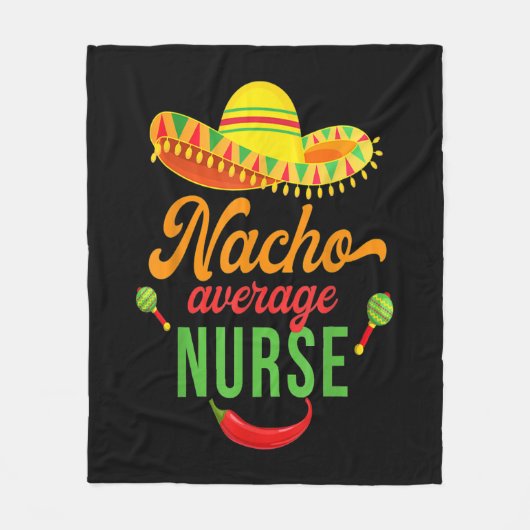Cinco Nacho Average Nurse Fiesta Fleecedecke (Vorderseite)