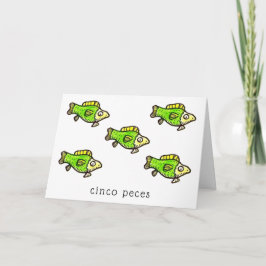 Cinco Peces Fish Feliz Cumpleanos Birthday Card Karte