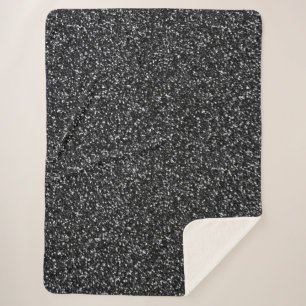 Cinder Black Glitter Sherpadecke