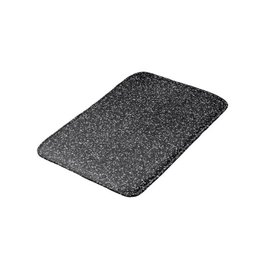 Cinder Black Glitzer Badematte (Schrägansicht)