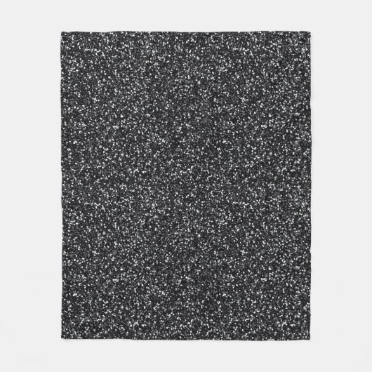 Cinder Black Glitzer Fleecedecke (Vorderseite)