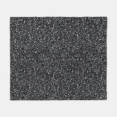Cinder Black Glitzer Fleecedecke (Vorderseite (Horizontal))