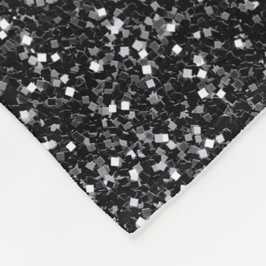 Cinder Black Glitzer Fleecedecke (Ecke)