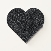 Cinder Black Glitzer Notizblock (Rückseite)