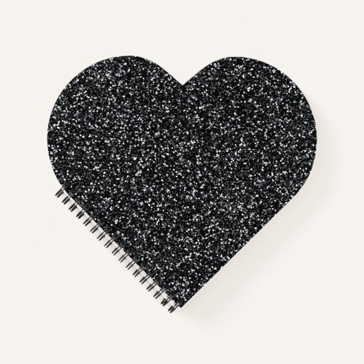 Cinder Black Glitzer Notizblock (Vorderseite)