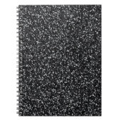 Cinder Black Glitzer Notizblock (Vorderseite)