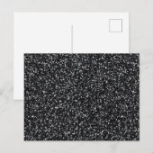 Cinder Black Glitzer Postkarte (Vorne/Hinten)