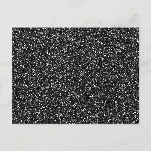 Cinder Black Glitzer Postkarte (Vorderseite)