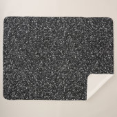 Cinder Black Glitzer Sherpadecke (Vorderseite (Horizontal))