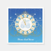 Cinderella Almost Midnight Blue Party Napkins Serviette (Vorderseite)
