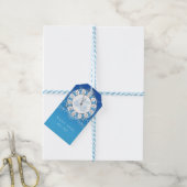 Cinderella Almost Midnight Silver & Blue Party Geschenkanhänger (Mit Garn)