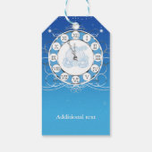 Cinderella Almost Midnight Silver & Blue Party Geschenkanhänger (Rückseite)
