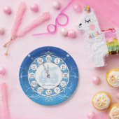 Cinderella Almost Midnight Silver & Blue Party Pappteller (Party)