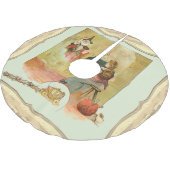 Cinderella And Her Fairy God Mother Polyester Weihnachtsbaumdecke (Schrägansicht)