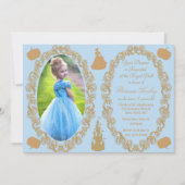 Cinderella Birthday Party Foto Einladung (Vorderseite)