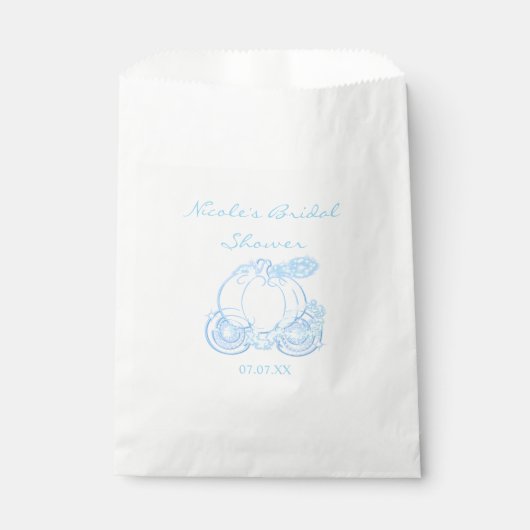 Cinderella Blue Carriage Gastgeschenk Bags Geschenktütchen (Vorderseite)