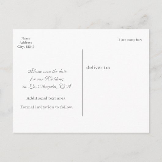 Cinderella Blue Carriage Mairytale Postcard Ankündigungspostkarte (Rückseite)