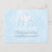 Cinderella Blue Carriage Mairytale Postcard Ankündigungspostkarte (Vorderseite)