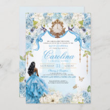 Cinderella Blue Elegant Königliche Prinzessin Quin